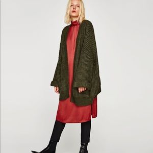 Zara [Green] Oversized Cardigan NWT